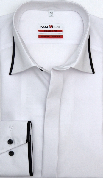 Marvelis Hemd Langarm 64cm Modern Fit -weiß- 72896400